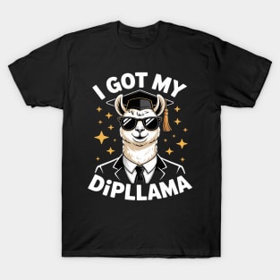I Got My Dipllama Funny Llama Diploma School Graduation T-Shirt